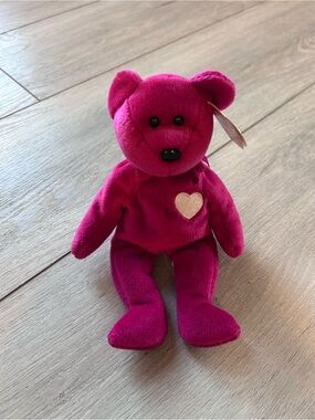 NWT Ty Beanie Baby Valentina Bear Pink Valentine Heart Retired Collectible 1998